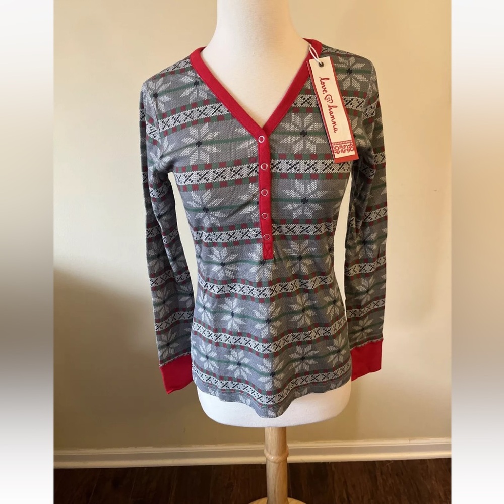 NWT Hanna Andersson Swowflake Pajama Top